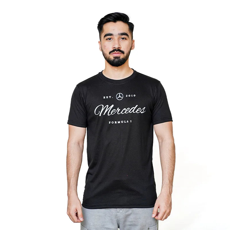 Mercedes-AMG F1 formula cotton tee waering by male