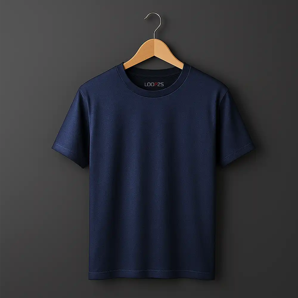 Front view of plain cotton T-shirt – classic style for daily wear.