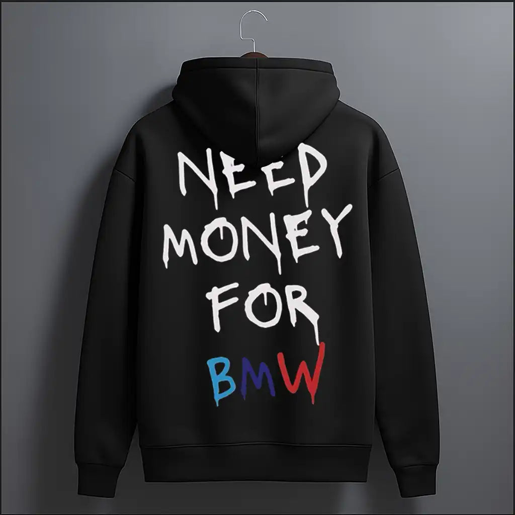 Black Hoodie with Need Money For BMW for formula 1 lovers