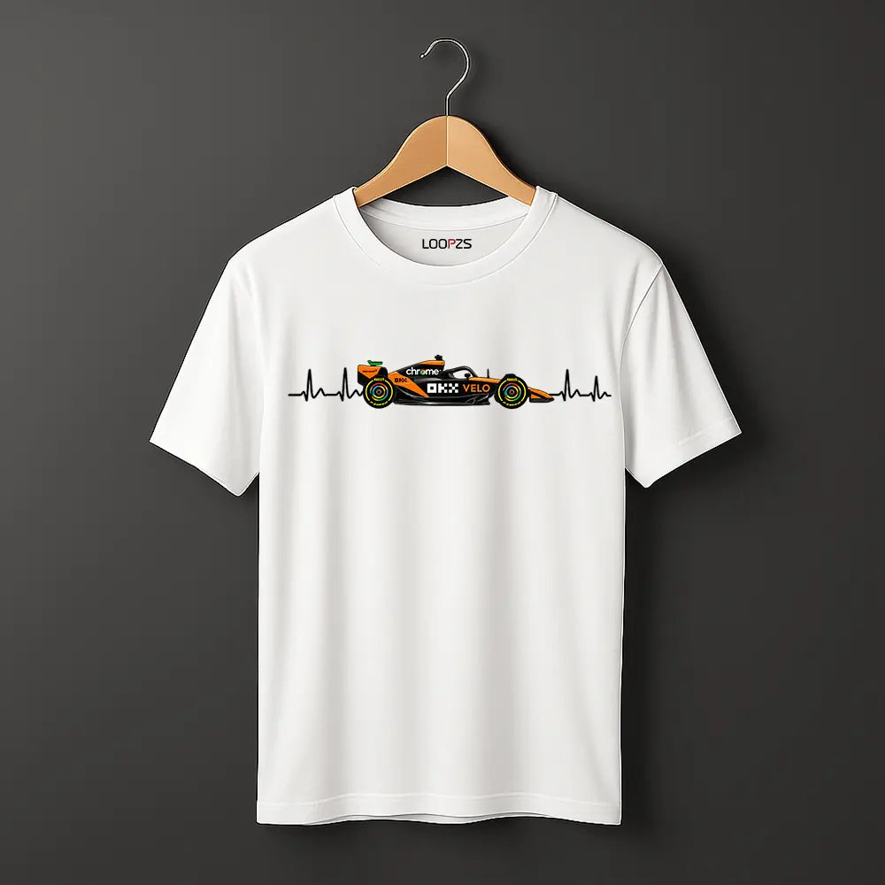 Racing Car Heart Beat Tshirt 