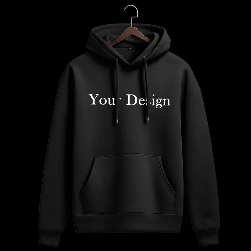 Plain Black hoodie for custom printing, branding and bulk orders in Pakistan