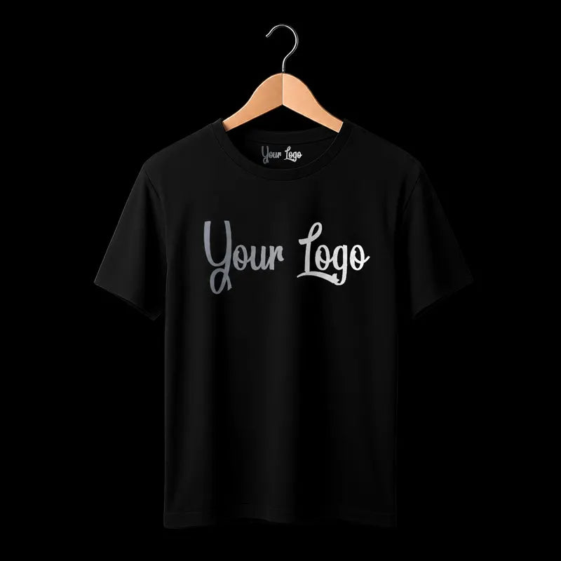 Plain Black T-shirt for custom printing, branding and bulk orders in Pakistan