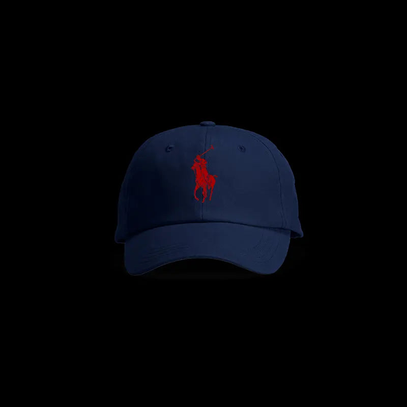 Polo Cap Blue with Red Logo on the front