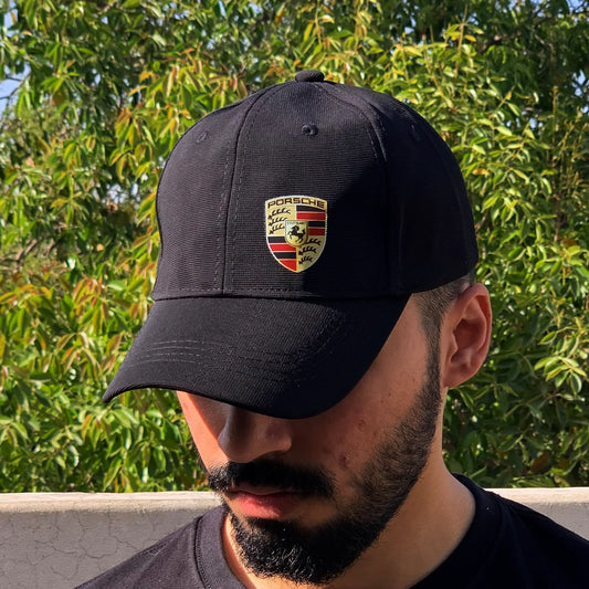 Porsche Caps in Black- Porsche Logo - TheLoopzs