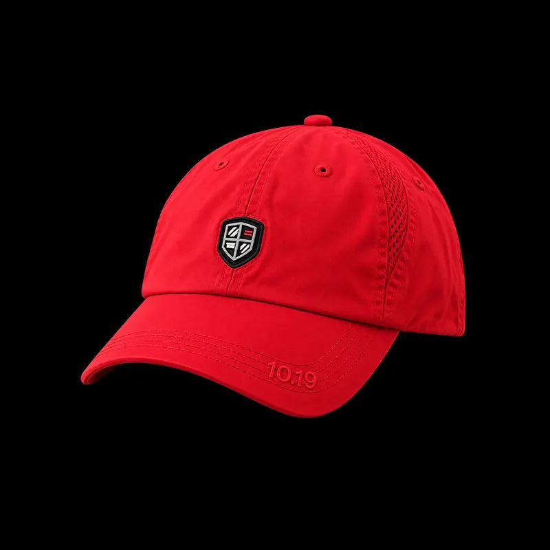 RC cap in red in cotton ideal for summers