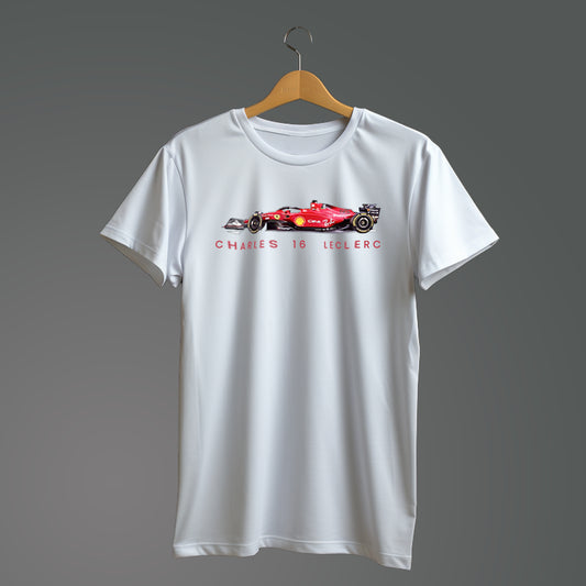 2024 Charles Leclerc Car T-shirt Front Design | Ferrari F1