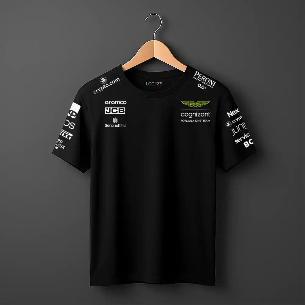 Aston Martin Cognizant F1 Team T-shirt with official logo and racing design.
