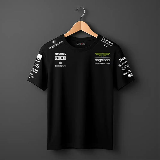 Aston Martin Cognizant F1 Team T-shirt with official logo and racing design.