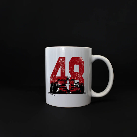 48 Racing Car design mug in white