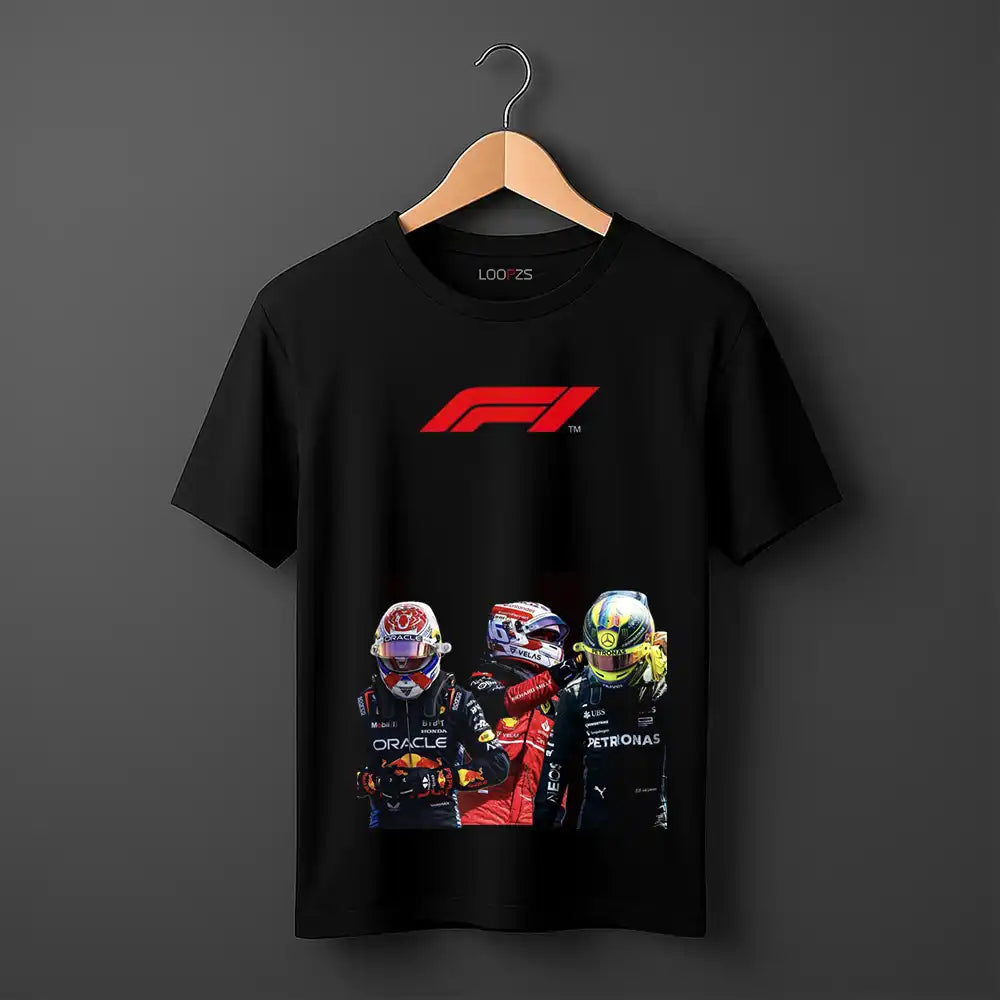 F1 Team Drivers tshirt in black