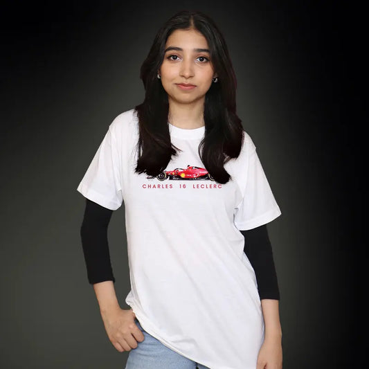 2024 Charles Leclerc Car T-shirt Front Design | Ferrari F1