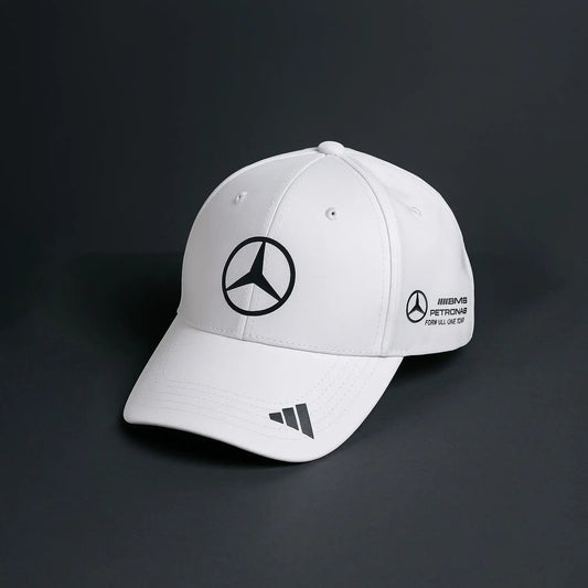 Mercedes F1 Team & Adidas Cap in White - Loopzs