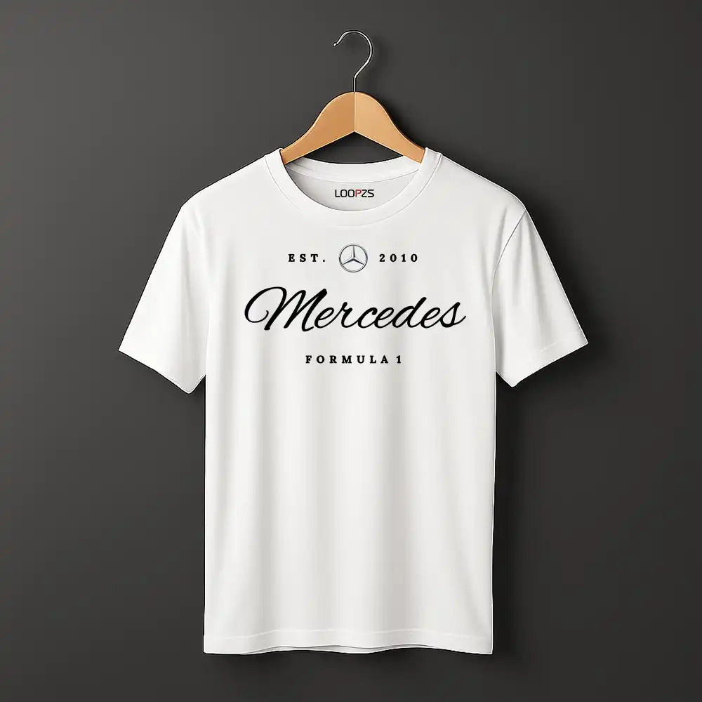 Mercedes Formula 1 cotton t shirt in white in Pakistan