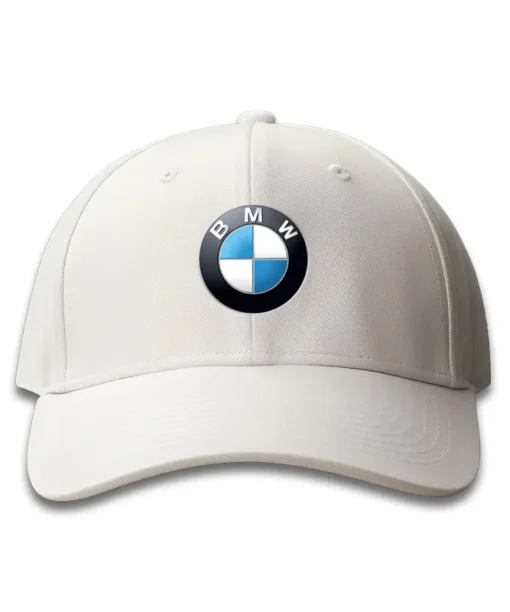 BMW Cap in White dtf printing