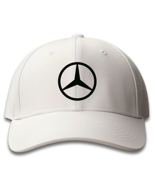 Mercedes Logo for Mercedes F1 Team & Driver Caps in White in DTf Print